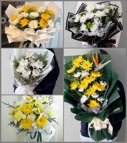 湖北武汉市新洲区邾城街道铁甲村白事花束代送